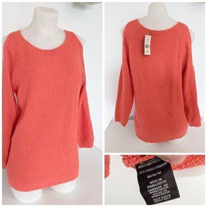 Open Coral Shoulder Top In Wool Sz M